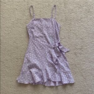 Sundae Muse lavender daisy wrap dress